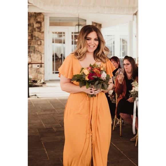 Bridesmaid Dress - Celebrate DB Flutter Sleeve Wrap Dress David’s Bridal - Picture 2 of 4